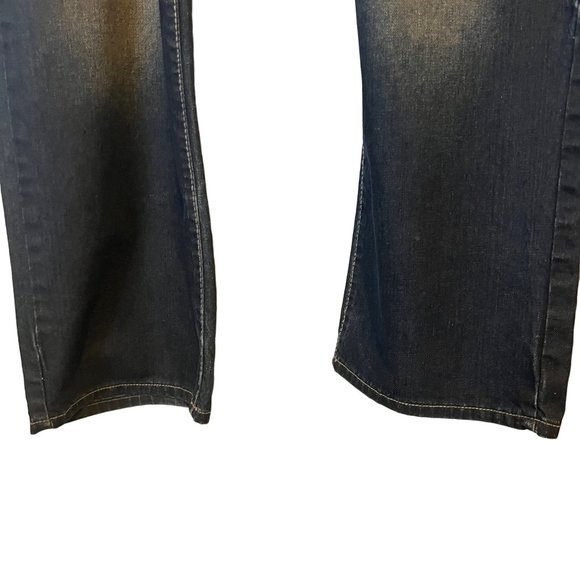 Knockout Jeans Mens 38 x 34 Straight Leg Moto Blue Zippers Faded Relaxed Denim 1 - Picture 3 of 13